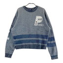 PEARLY GATES パーリーゲイツ 2023年 裏起毛 スウェットトレーナー プリント グレー系 2 【中古】ゴルフウェア レディース