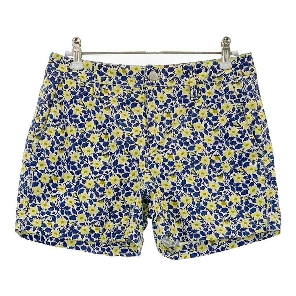 JACK BUNNY ジャックバニー LIBERTY ショートパンツ 花 総柄 イエロー系 1 【中古】ゴルフウェア レディース
