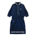 MASTER BUNNY EDITION マスターバニーエディション 2024年モデル ハーフジップ 半袖ワンピース ネイビー系 0 【中古】ゴルフウェア レデ...