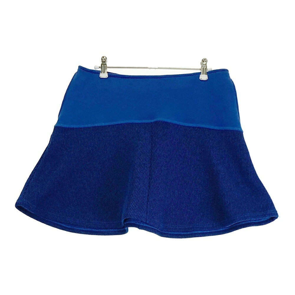 ROSASEN ロサーセン インナー付 ニット切替スカート ネイビー系 L 【中古】ゴルフウェア レディース