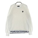 PEARLY GATES パーリーゲイツ ニットセーター 切替 ホワイト系 1 【中古】ゴルフウェア レディース