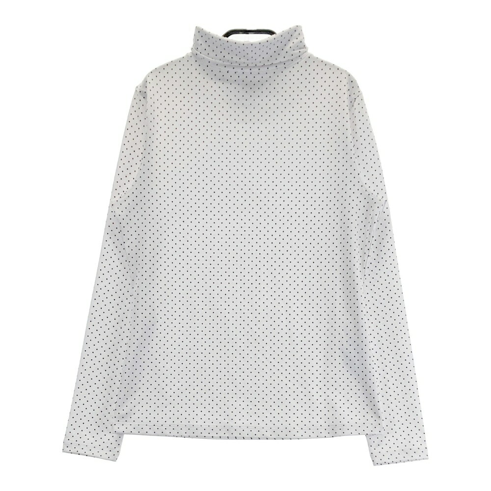 FOOT JOY フットジョイ ハイネック 長袖Tシャツ ドット柄 ホワイト系 M 【中古】ゴルフウェア レディース