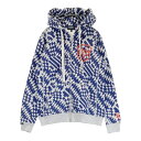 PEARLY GATES パーリーゲイツ ジップパーカー 総柄 グレー系 1 【中古】ゴルフウェア レディース