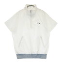 CALLAWAY キャロウェイ 裏メッシュ ハーフジップ ジャケット ホワイト系 LL 【中古】ゴルフウェア レディース