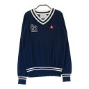 LE COQ GOLF ルコックゴルフ 長袖ニットセーター ネイビー系 M 【中古】ゴルフウェア レディース