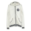 MUNSING WEAR マンシングウェア フード付き 長袖ニットメッシュジャケット ホワイト系 M 【中古】ゴルフウェア レディース