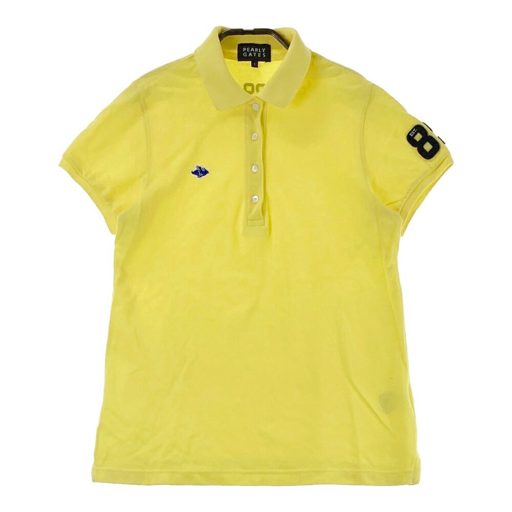 PEARLY GATES パーリーゲイツ 半袖ポロシャツ イエロー系 1 【中古】ゴルフウェア レディース