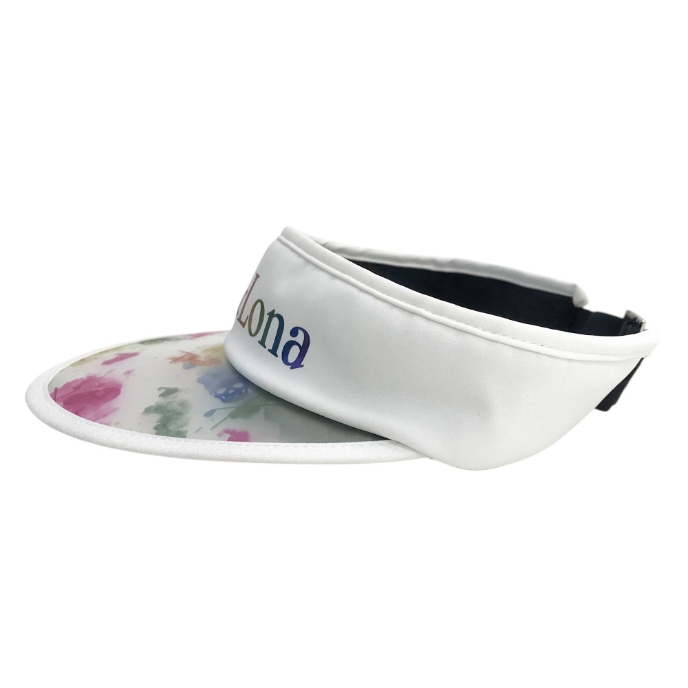 MARK&LONA マークアンドロナ 2025年モデル ツバ広サンバイザー 総柄 ホワイト系 F 【中古】ゴルフウェア