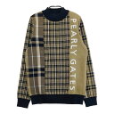 PEARLY GATES パーリーゲイツ ; 2023年モデル ニットセーター チェック柄 ベージュ系 1 【中古】ゴルフウェア レディース