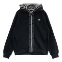 NEW BALANCE GOLF ニューバランス ; 2023年モデル スウェット ジップパーカー ロゴライン ブラック系 2 【中古】ゴルフウェア レディース