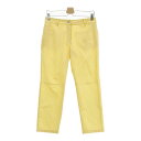 MUNSING WEAR マンシングウェア 9分丈パンツ チェック柄 イエロー系 11 【中古】ゴルフウェア レディース