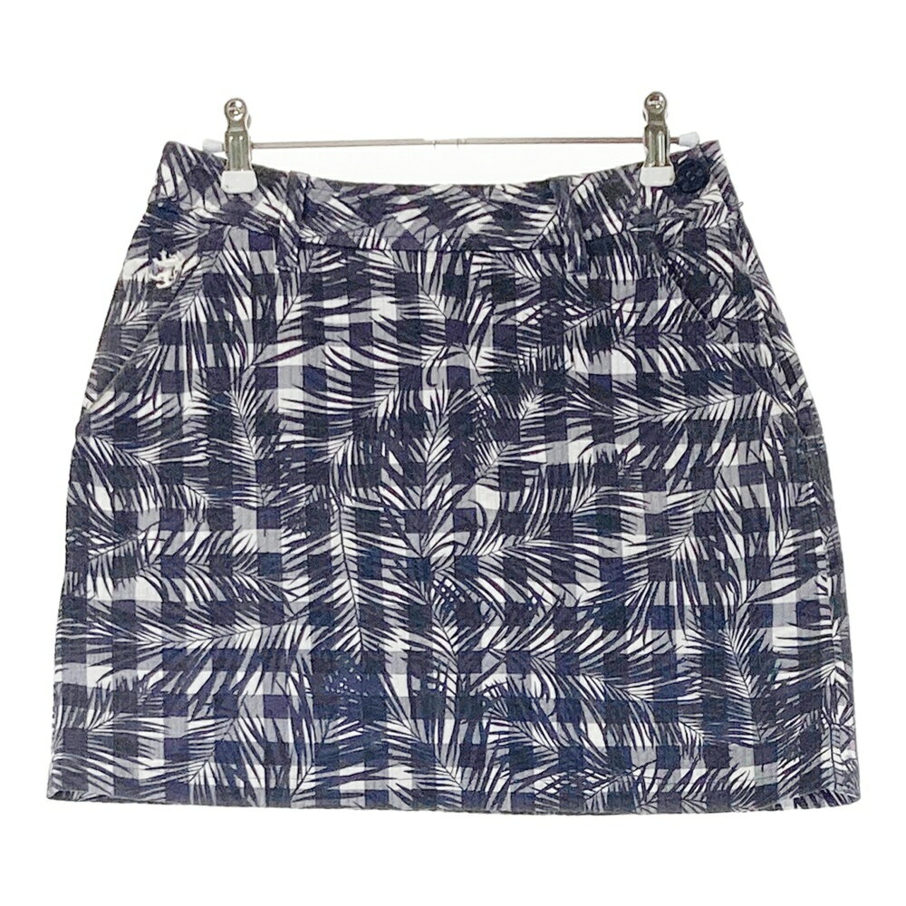 ADMIRAL アドミラル インナー付 スカート チェック総柄 パープル系 M 【中古】ゴルフウェア レディース