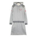 BEAMS GOLF ビームスゴルフ 裏起毛 フード付きスウェットワンピース グレー系 S 【中古】ゴルフウェア レディース