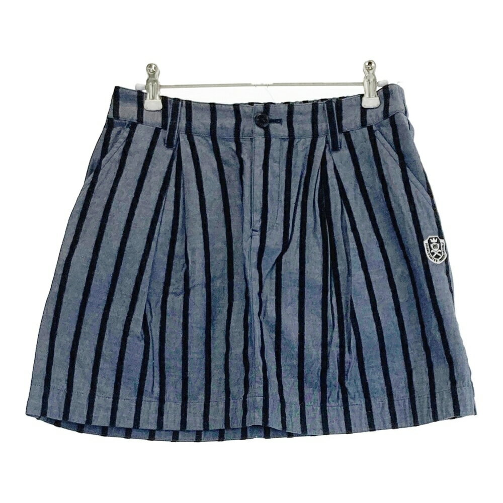 PEARLY GATES パーリーゲイツ スカート ストライプ ネイビー系 0 【中古】ゴルフウェア レディース
