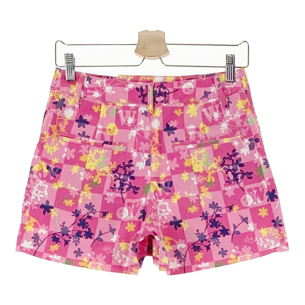 DANCE WITH DRAGON ダンスウィズドラゴン キュロットスカート 総柄 ピンク系 2 【中古】ゴルフウェア レディース