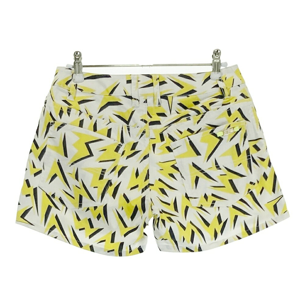 MARK&LONA マークアンドロナ ショートパンツ 総柄 イエロー系 M 【中古】ゴルフウェア レディース