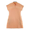 NEW BALANCE GOLF ニューバランス ハーフジップ 半袖ワンピース オレンジ系 1 【中古】ゴルフウェア レディース