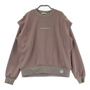 ROSASEN ロサーセン ダンボールニット トレーナー ブラウン系 L 【中古】ゴルフウェア レディース