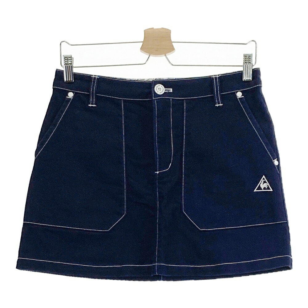 LE COQ GOLF ルコックゴルフ ストレッチスカート バックプリント ネイビー系 11 【中古】ゴルフウェア ..