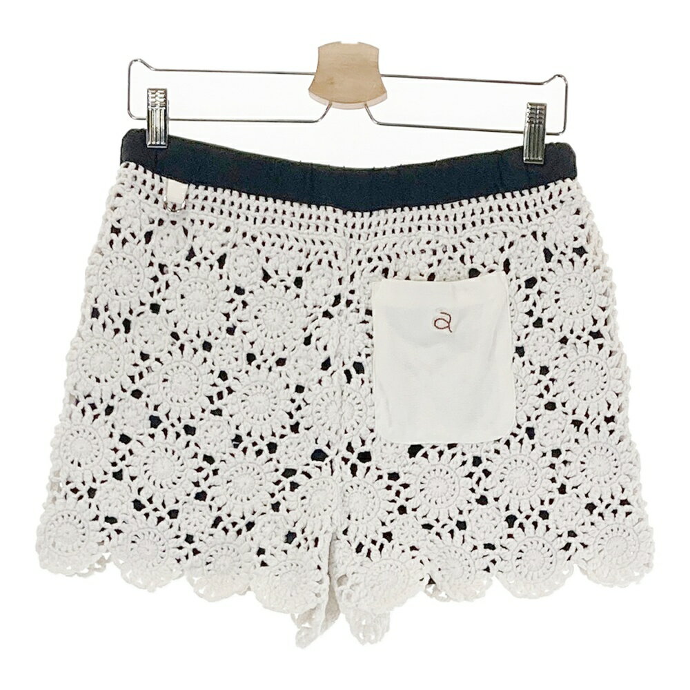 ARCHIVIO アルチビオ 透かし編みショートパンツ ホワイト系 36 【中古】ゴルフウェア レディース