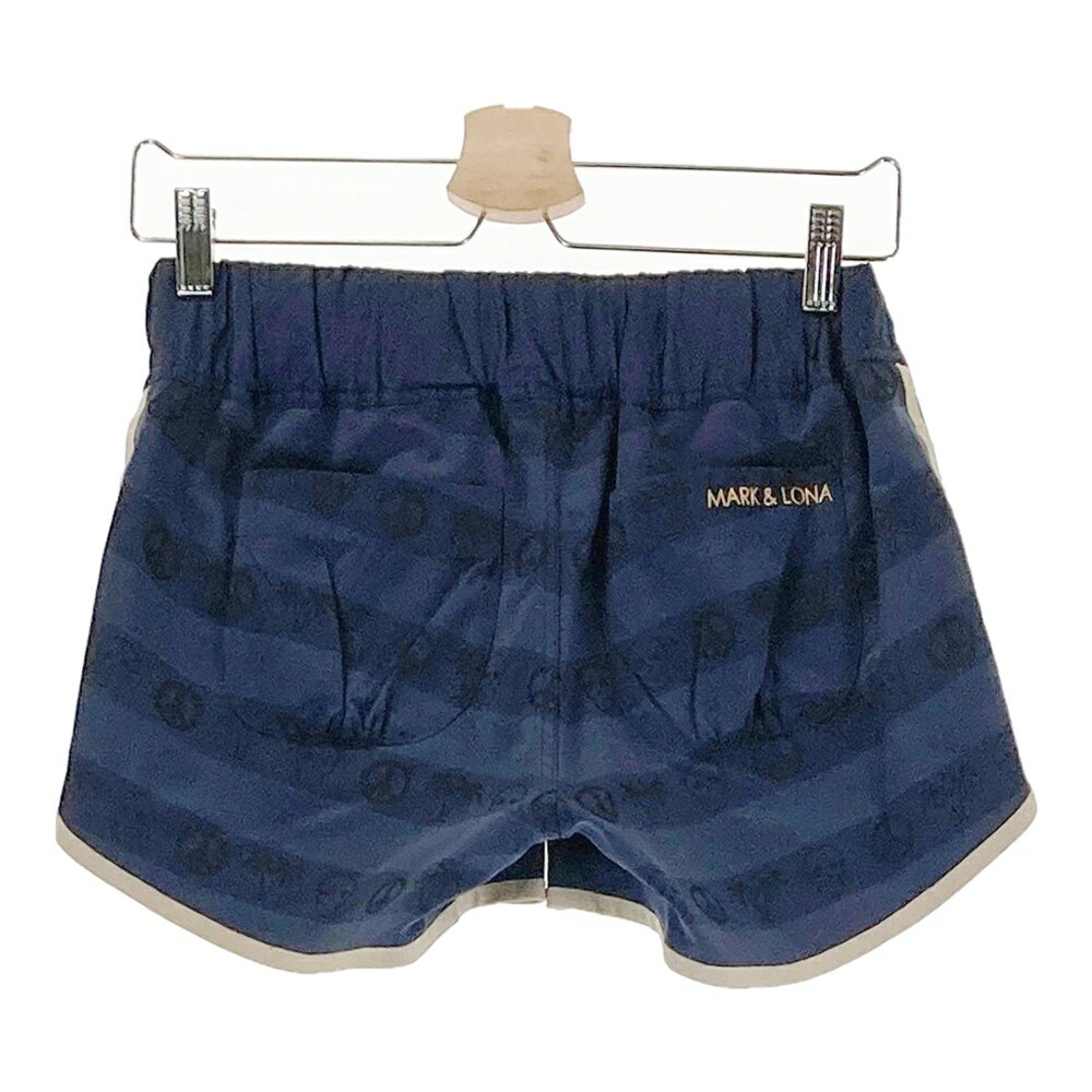 MARK&LONA マークアンドロナ ショートパンツ ボーダー　スカル ネイビー系 M 【中古】ゴルフウェア レディース
