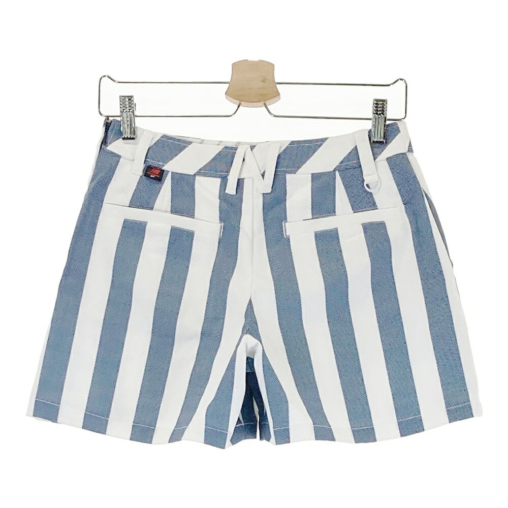 NEW BALANCE GOLF ニューバランス キュロットパンツ ストライプ ネイビー系 1 【中古】ゴルフウェア レディース