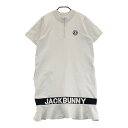 JACK BUNNY ジャックバニー ハーフジップ 半袖ワンピース グレー系 2 【中古】ゴルフウェア レディース