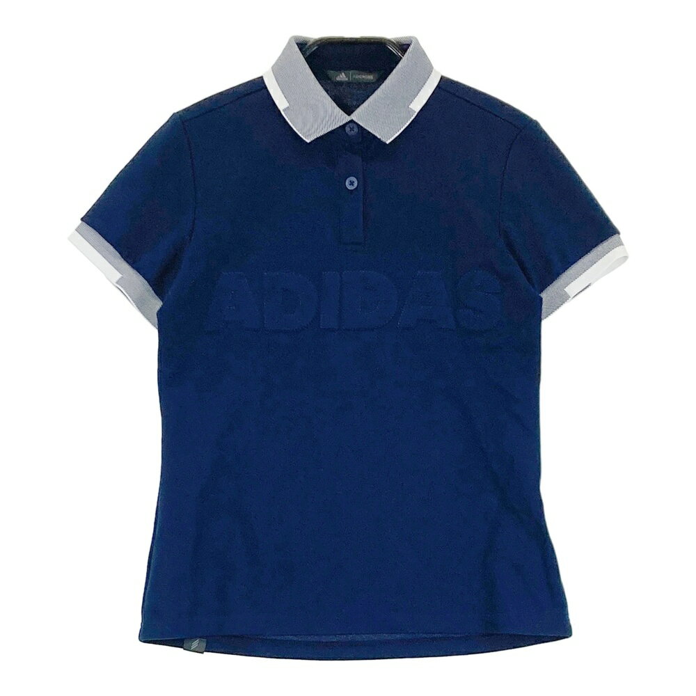 ADIDAS GOLF アディダスゴルフ EJ3200 半袖ポロシャツ ネイビー系 S 【中古】ゴルフウェア レディース