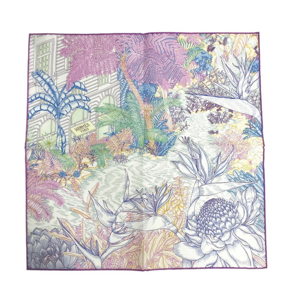 HERMES エルメス スカーフ ガヴロッシュ 45 フォーブルトロピカル ピンク系 【中古】レディースのサムネイル