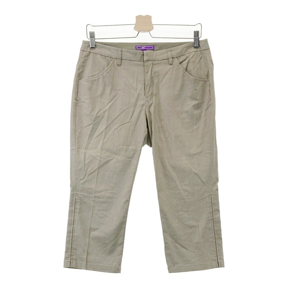 BEAMS GOLF ビームスゴルフ パープルレーベル クロップドパンツ グレー系 L 【中古】ゴルフウェア レデ..