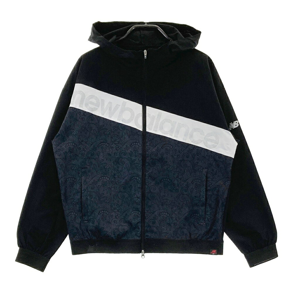 NEW BALANCE GOLF ニューバランス デザイン切替 フード付 長袖ジャケット ブラック系 1 【中古】ゴルフ..