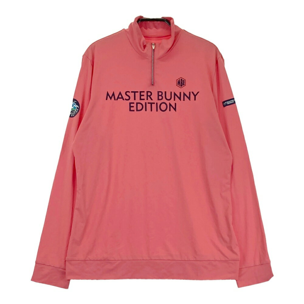 MASTER BUNNY EDITION マスターバニーエディション ハーフジップ 長袖Tシャツ ロゴプリント ピンク系 2..