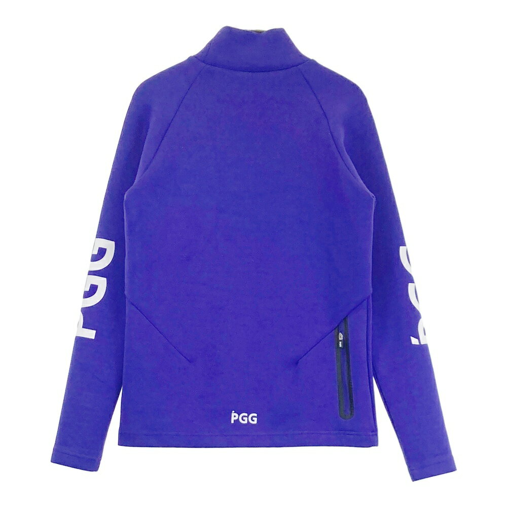 PGG PEARLY GATES パーリーゲイツ ハイネック 長袖トレーナー パープル系 0 【中古】ゴルフウェア レディース