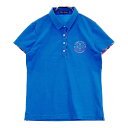 23区GOLF ニジュウサンクゴルフ 半袖ポロシャツ ブルー系 2 【中古】ゴルフウェア レディース