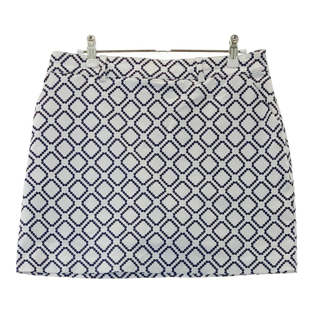 TAYLOR MADE テーラーメイド ; インナー付スカート 総柄 ホワイト系 L 【中古】ゴルフウェア レディース