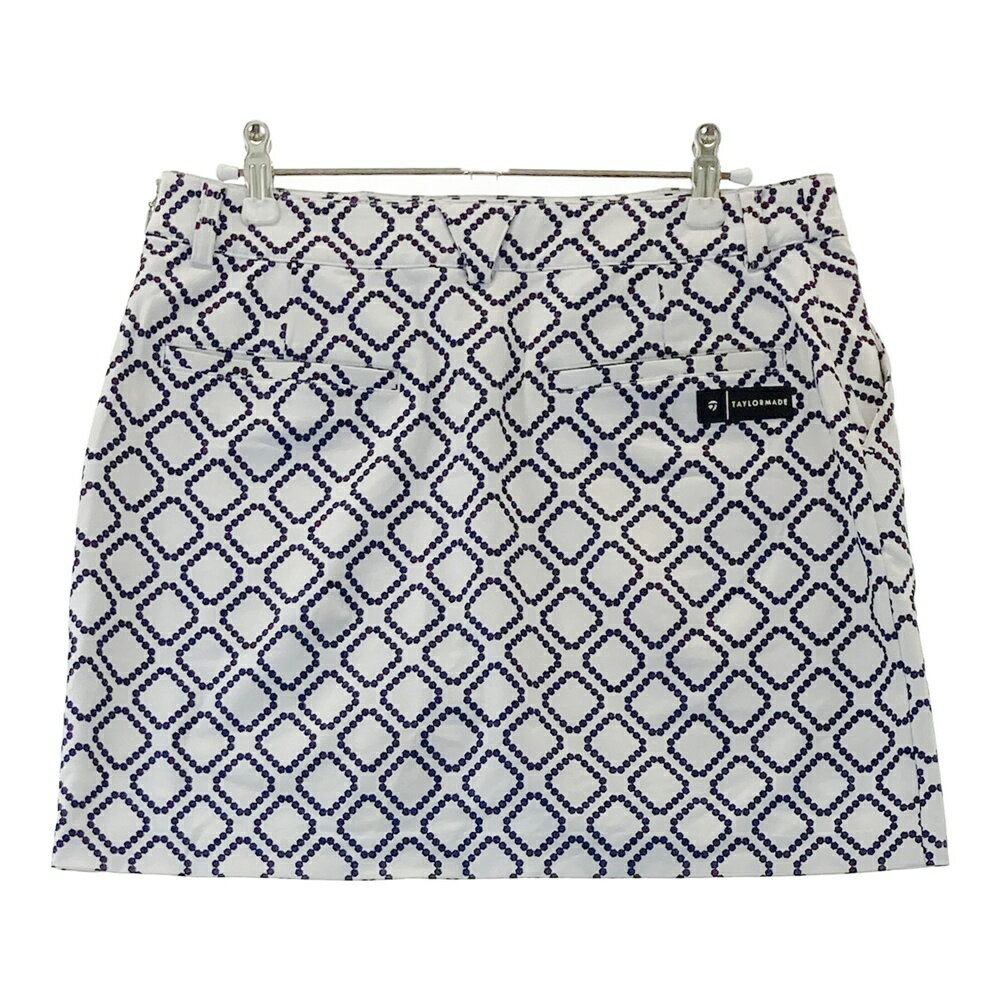 TAYLOR MADE テーラーメイド ; インナー付スカート 総柄 ホワイト系 L 【中古】ゴルフウェア レディース
