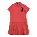 ADIDAS GOLF アディダスゴルフ N60034 半袖ワンピース レッド系 L 【中古】ゴルフウェア レディース
