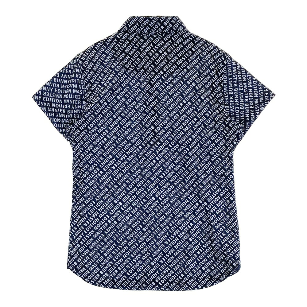 MASTER BUNNY EDITION マスターバニーエディション 半袖ポロシャツ ロゴ 総柄 ネイビー系 0 【中古】ゴルフウェア レディース