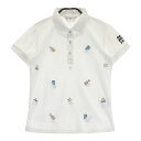 AND PER SE アンパスィ 半袖ポロシャツ ホワイト系 M 【中古】ゴルフウェア レディース