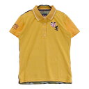 ADMIRAL アドミラル 半袖ポロシャツ イエロー系 M 【中古】ゴルフウェア レディース