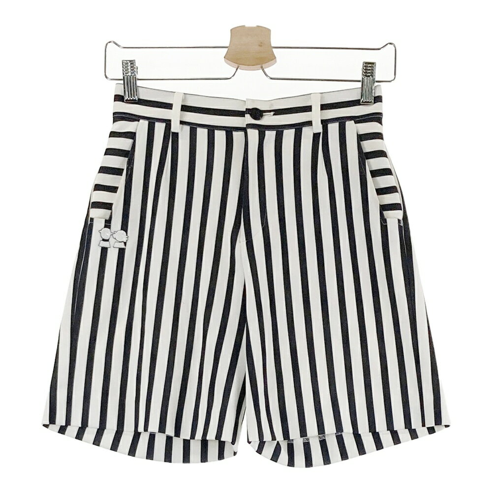 PICONE CLUB ピッコーネクラブ ショートパンツ ストライプ柄 ホワイト系 36 【中古】ゴルフウェア レデ..