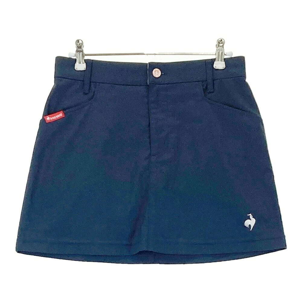 LE COQ GOLF ルコックゴルフ インナー付 ストレッチスカート ネイビー系 7 【中古】ゴルフウェア レディース