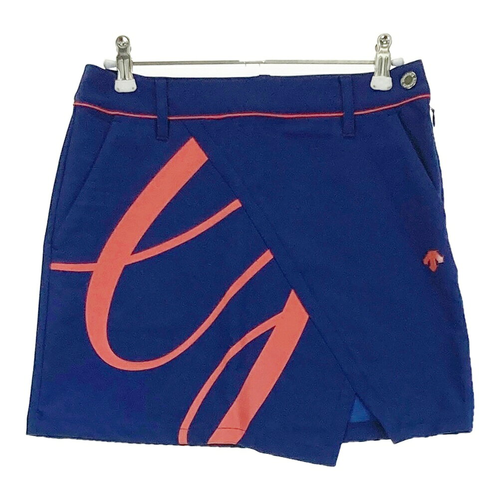 DESCENTE GOLF デサントゴルフ DGWQJE00 ストレッチ スカート ネイビー系 S 【中古】ゴルフウェア レディース