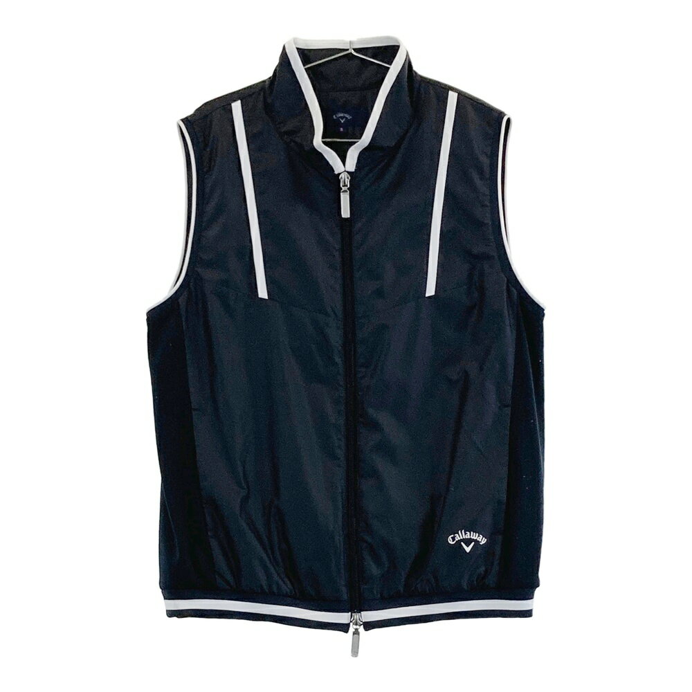 CALLAWAY キャロウェイ ジップベスト ブラック系 S 【中古】ゴルフウェア レディース