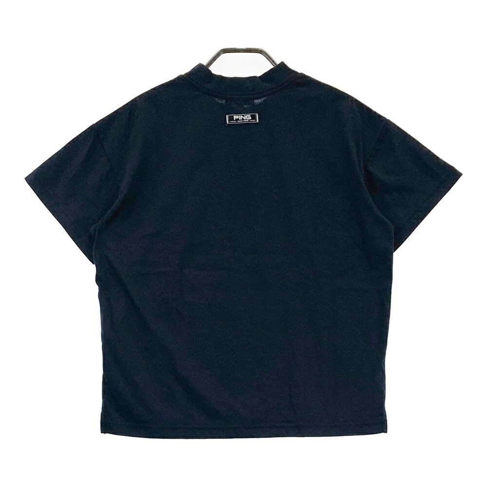 PING ピン 2023年 モックネック 半袖Tシャツ ネイビー系 SS 【中古】ゴルフウェア レディース