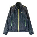 PUMA GOLF プーマゴルフ 2WAYリバーシブルジャケット 無地×ドット ブラック系 L 【中古】ゴルフウェア レディース