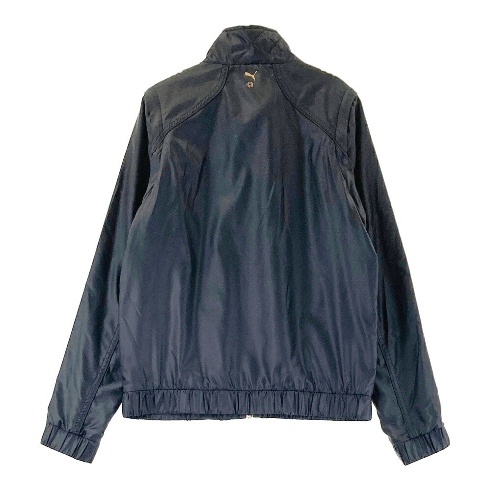 PUMA GOLF プーマゴルフ 2WAYリバーシブルジャケット 無地×ドット ブラック系 L 【中古】ゴルフウェア レディース