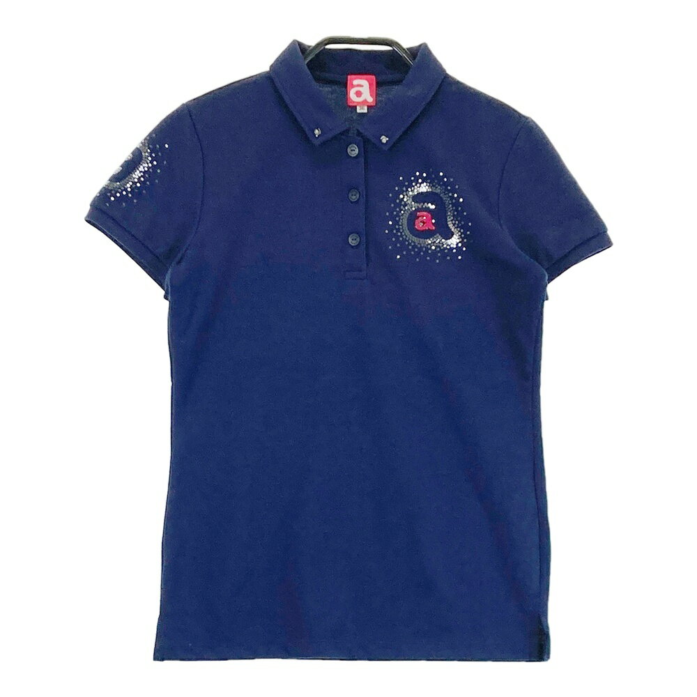 ARCHIVIO アルチビオ 半袖ポロシャツ ネイビー系 36 【中古】ゴルフウェア レディース