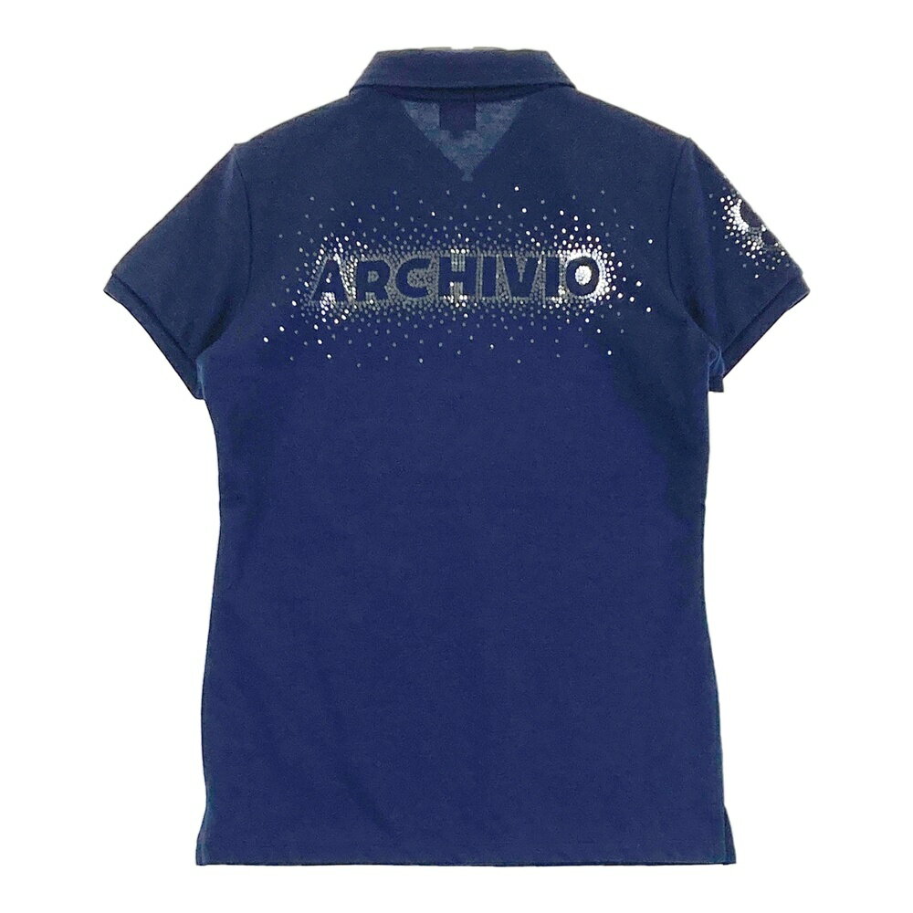 ARCHIVIO アルチビオ 半袖ポロシャツ ネイビー系 36 【中古】ゴルフウェア レディース