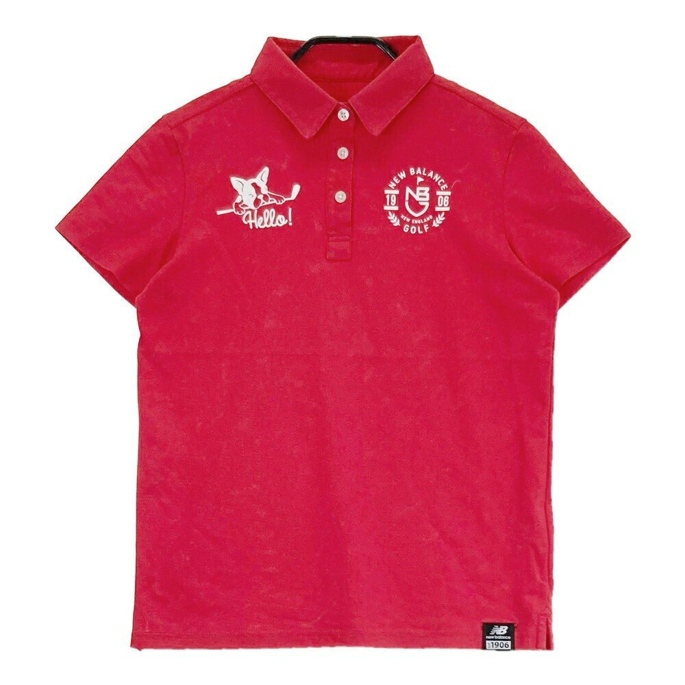 NEW BALANCE GOLF ニューバランス 半袖ポロシャツ レッド系 1 【中古】ゴルフウェア レディース